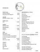 Menu La Fée Maison - Les boissons