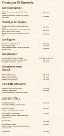 Menu L'incontournable - Fromages et desserts 