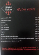 Menu Turbo Delices - La carte