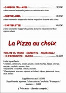 Carte et menu de Blue Entr'act à Les Avenières Veyrins-Thuellin — Les pizzas page 4