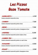 Carte et menu de Blue Entr'act à Les Avenières Veyrins-Thuellin — Les pizzas