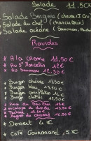 Menu Rest'O Café - Les salades, burgers et desserts,..