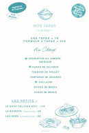 Menu O'Baroudeur - Les tapas