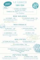 Menu O'Baroudeur - Les salades, bagels, pâtes; ....