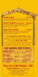 Carte et menu de La Fondue en Folie à L' Alpe d'Huez — Les fondues à la viande