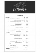 Carte et menu de Le Génépi à L' Alpe d'Huez — page 1