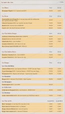 Menu La Caleche - Les vins