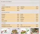 Menu La Caleche - Les pâtes et nos légumes