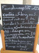 Menu Restaurant du Pont des Vannes - Exemple de menu