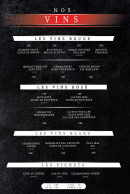 Menu Planet grill - Les vins