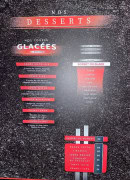 Menu Planet grill - Les dessrets