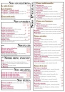 Carte et menu de Pizzeria L'horloge à Saint Martin le Vinoux — Les suggestions, entrées, plats...