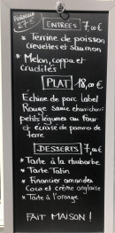 Menu L’Aparenthèse - L'ardoise