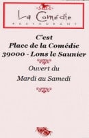Carte et menu La Comédie Lons le Saunier