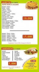 Menu Güney kebab - Les assiettes et sandwichs