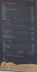 Carte et menu de Pizzeria des Cascades à Bonlieu — Les aperitifs, vins et softs, ...