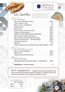 Menu Crêpes & Gourmandises - Les sucrées