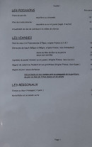 Carte et menu de le Grandvallier à Saint Laurent en Grandvaux — les poissons et viandes