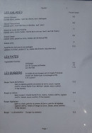 Carte et menu de le Grandvallier à Saint Laurent en Grandvaux — les salades , pâtes et burger