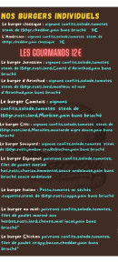 Menu La maison du Burger - Les burgers individuels