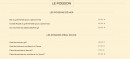 Menu Le Cap Horn - Le poissons