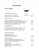 Menu Les Arcades - Les vins au verre 