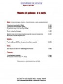 Menu Les Arcades - Les viandes et les poissons