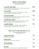 Menu La Crèmerie De Fabien - Les croq, salades et dessert