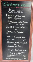 Carte et menu de L'Auberge d'Uchacq-et-Parentis à Uchacq et Parentis — L'ardoise