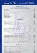 Menu Jean Le Bon - Les plats, plats, grillades, assiette complète et pâtes 
