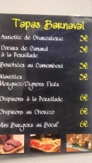 Menu L'Encantada Dax - les tapas