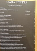 Menu Casa Beltza - cote dégustation