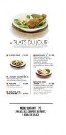 Menu le petit bali - les plats 