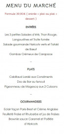 Menu Le Regalty - Menu du marché