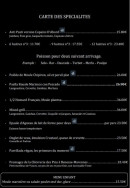Menu Les Copains d'Abord - Carte des spécialités