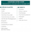 Menu Au petit Saintemarie - Coupe glacées personnalisés
