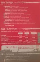 Carte et menu de Ô Péchés Gourmand à Villeneuve de Marsan — Tartines, hamburgers, frites,...