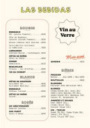 Carte et menu de L'orchestra à Mimizan — Vin au verre et bières