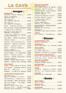 Carte et menu de L'orchestra à Mimizan — Les vins
