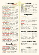 Carte et menu de L'orchestra à Mimizan — Boissons