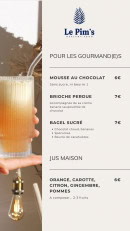 Menu Le Pims - Pour les gourmandes