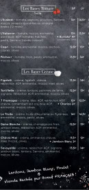 Carte et menu de Entre Amis à Arsague — Bases tomates, bases creme