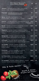 Carte et menu de Entre Amis à Arsague — Bases tomates