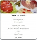 Carte et menu de Aux tauzins à Montfort en Chalosse — menu 26€