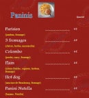 Menu L'emporté - Les paninis