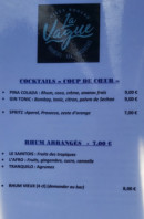Carte et menu de La Vague Bar Rhumerie Grignotage à Vieux Boucau les Bains — Les cocktails coup du coeur et rhum arrangés