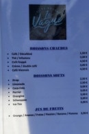 Carte et menu de La Vague Bar Rhumerie Grignotage à Vieux Boucau les Bains — Les boissons chaudes, softs........