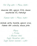 Carte et menu de Sandwicherie Moana à Vieux Boucau les Bains — Les kebabs et hot dog