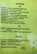 Menu La Guinguette Why not - Les paninis et sanck