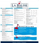 Carte et menu de La balise du saint martin à Moliets et Maa — Entrées, salades, poissons,...